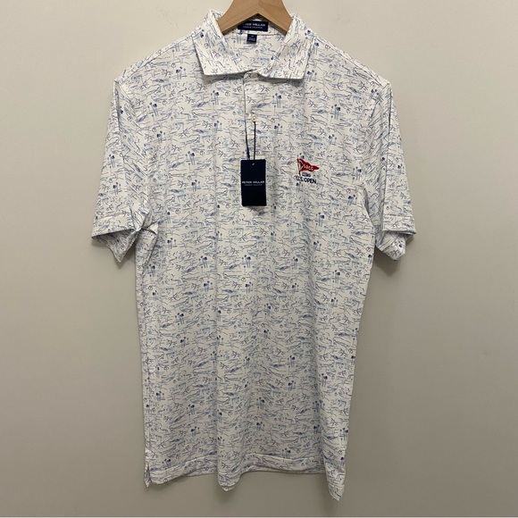 Peter Millar Crown Crafted Mens Medium LACC 123rd US Open Pacific Coast AOP New - Picture 14 of 15